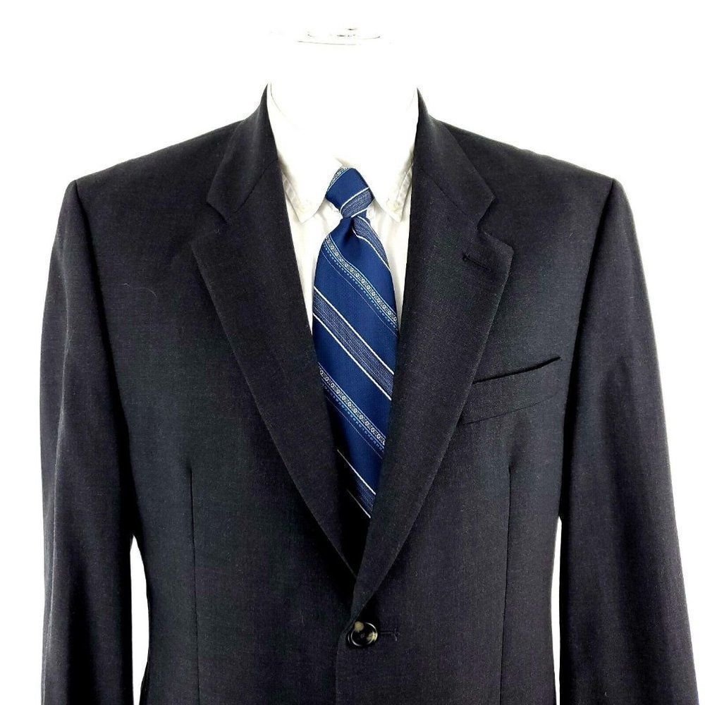 Ralph Lauren Wool Lycra 2 Button Blazer‎ 40L Gray Tagged 38R